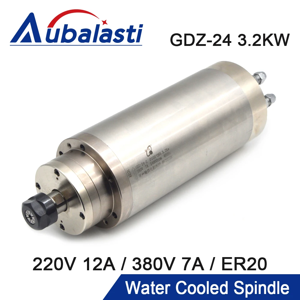 

HQD CNC Spindle Motor 1.5kw 2.2kw 3.2KW ER11 ER20 220V 380V Water Cooling Spindle D80 D100mm For CNC Router Machines