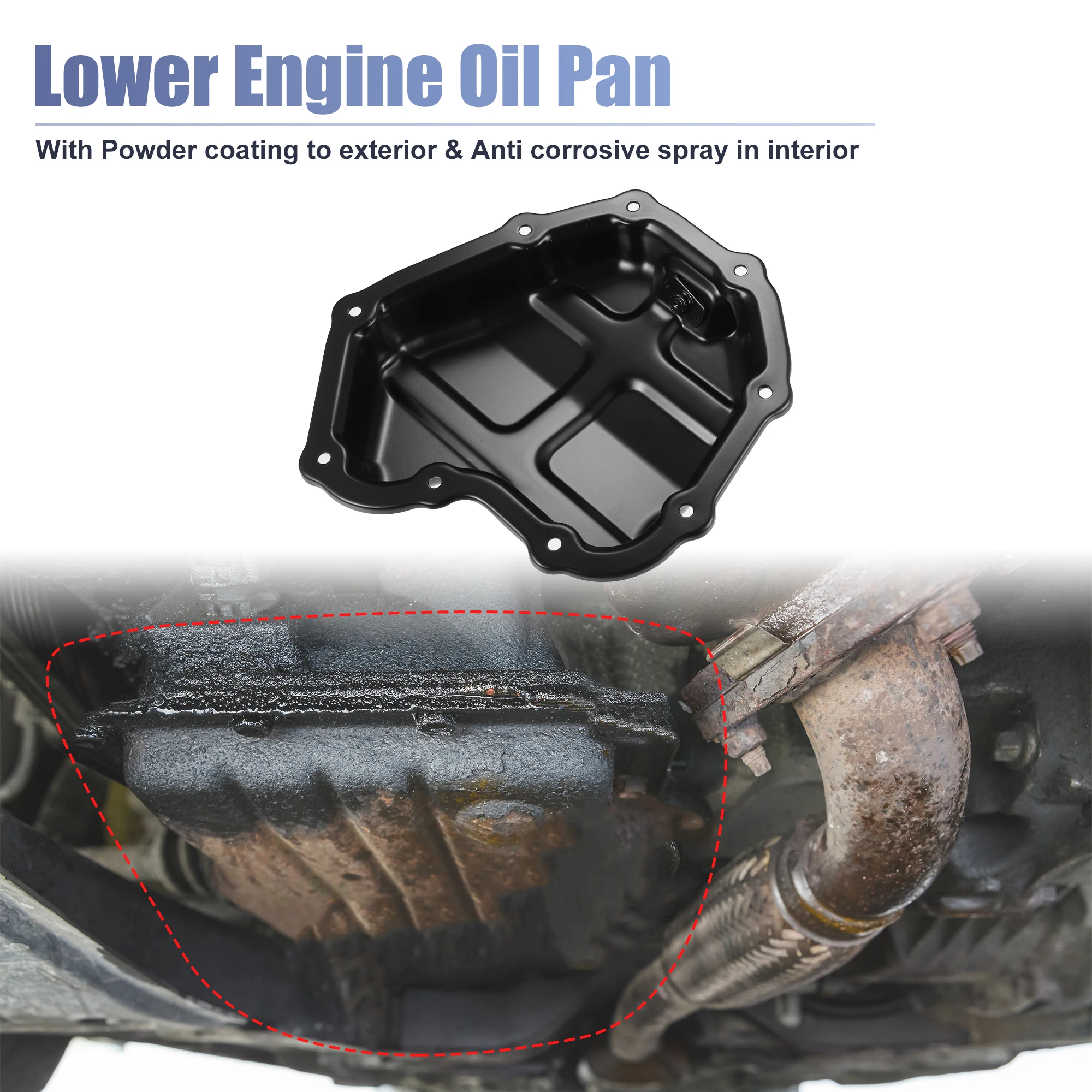 X Autohaux 1pcs Engine Oil Pan No.111101KC0B for Nissan Juke 2011- for Nissan Sentra