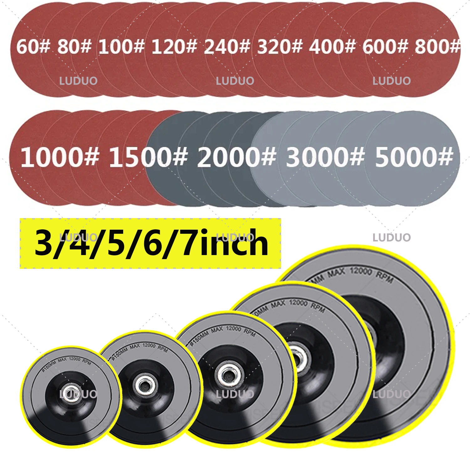 샌딩 디스크 사포 후크 및 루프 연마 패드, 자체 접착 샌딩 및 그라인딩 사포 2000 그릿, 3 인치, 4 인치, 5/6 인치 Best5 샌딩 디스크 사포 후크 및 루프 연마 패드, 자체 접착 샌딩 및 그라인딩 사포 2000 그릿, 3 인치, 4 인치, 5/6 인치 Best5