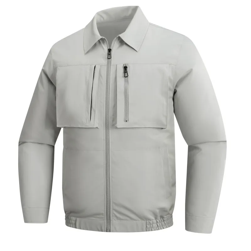 Men Welding Work Jacket 4 Fan Cooling Cotton 270GSM Heavy Duty Air Conditioner Clothing Outdoor Construction Summer Breathable