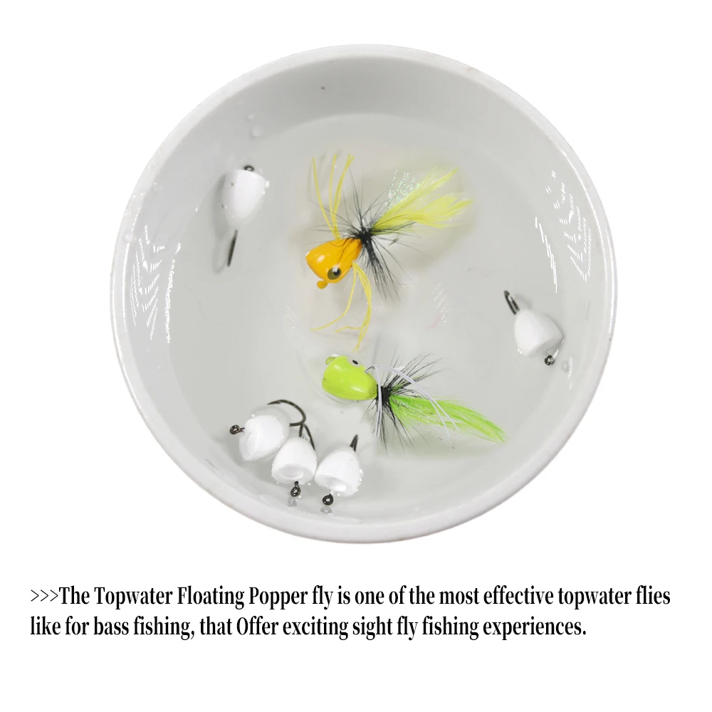 Wifreo 10pcs/lot Hard Foam Head Hook Pieced Hole White Plain DIY Popper  Topwater Floating Fly Fishing Tying Material Flies Lure - AliExpress