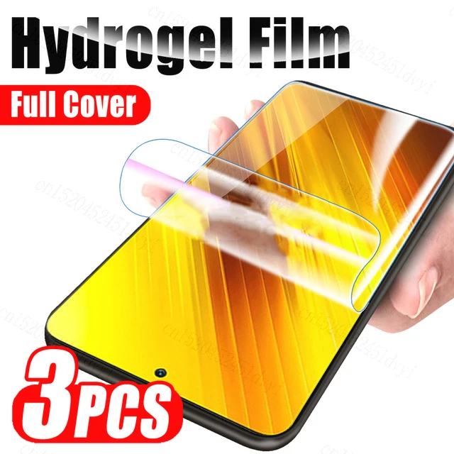 

3PCS Hydrogel Film for Xiaomi Poco F3 F4 X3 X4 GT X3 X5 F5 Pro Screen Protector for Xiaomi Poco M3 M4 M6 Pro 5G M5S M5 Film