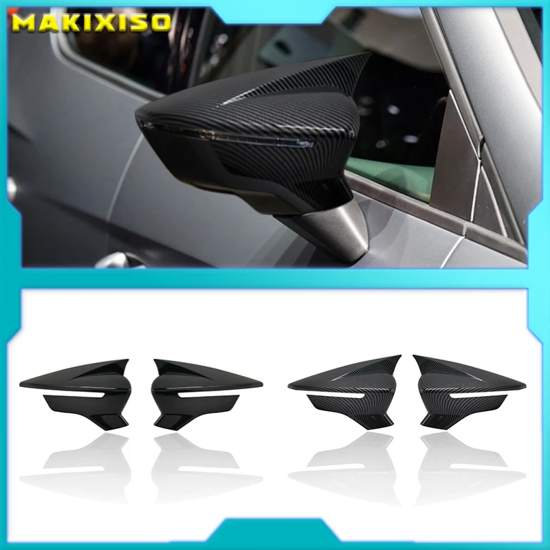 Sleek Black Mirror Cap for Car Side Rearview Mirror Cover Accessories
