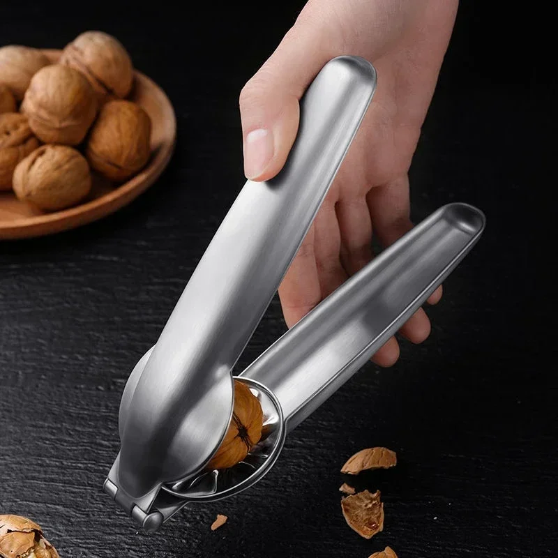 Description Picture 3 of item2in1 Chestnut Machine Kitchen Accessori Stainless Steel Chestnut Cracker Opener Sheath Cutter Metal Nuts Clip Walnut Pliers Tool