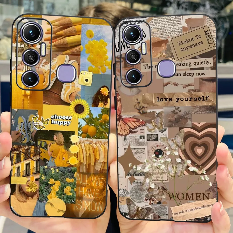 Cute Cartoon Flowers Silicone Soft TPU Phone Case - Enhanced Protection Bumper Cover