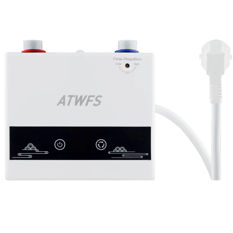 Electric Water Heater ATWFS Tankless Instant Water Heater 220v Electric Heaters for Home Kitchen for Bathroom Shower Hot Heater 4600-5500W