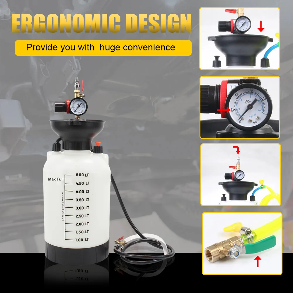Oil Change Pump 5L Car Syringe for Brake Fluid Replacement Brake Fluid Reservoir