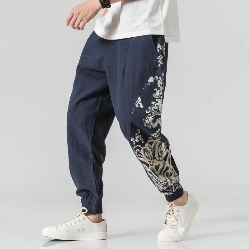 

Sinicism Store Print Pants Men 2019 Man Cotton And Lined Solid Joggers Pants Male Harajuku Korean Fashions High Quality Trousers