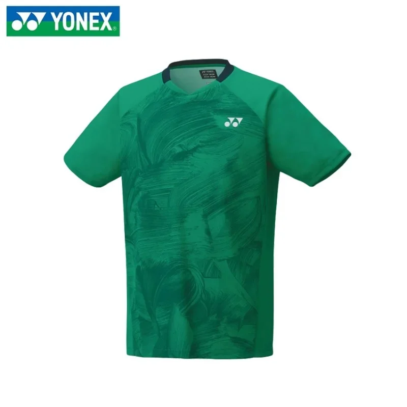 Yonex New Badminton Tennis Suit Men's Sports T-shirt Short Sleeve Comfortable Breathable Sweat-absorbent Quick-drying
