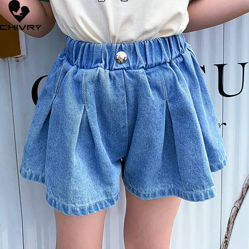 

Summer New 2022 Kids Girls Denim Shorts Baby Girls Cute Cartoon Heart Embroidery Beach Shorts Casual Jeans Short Pants Clothing