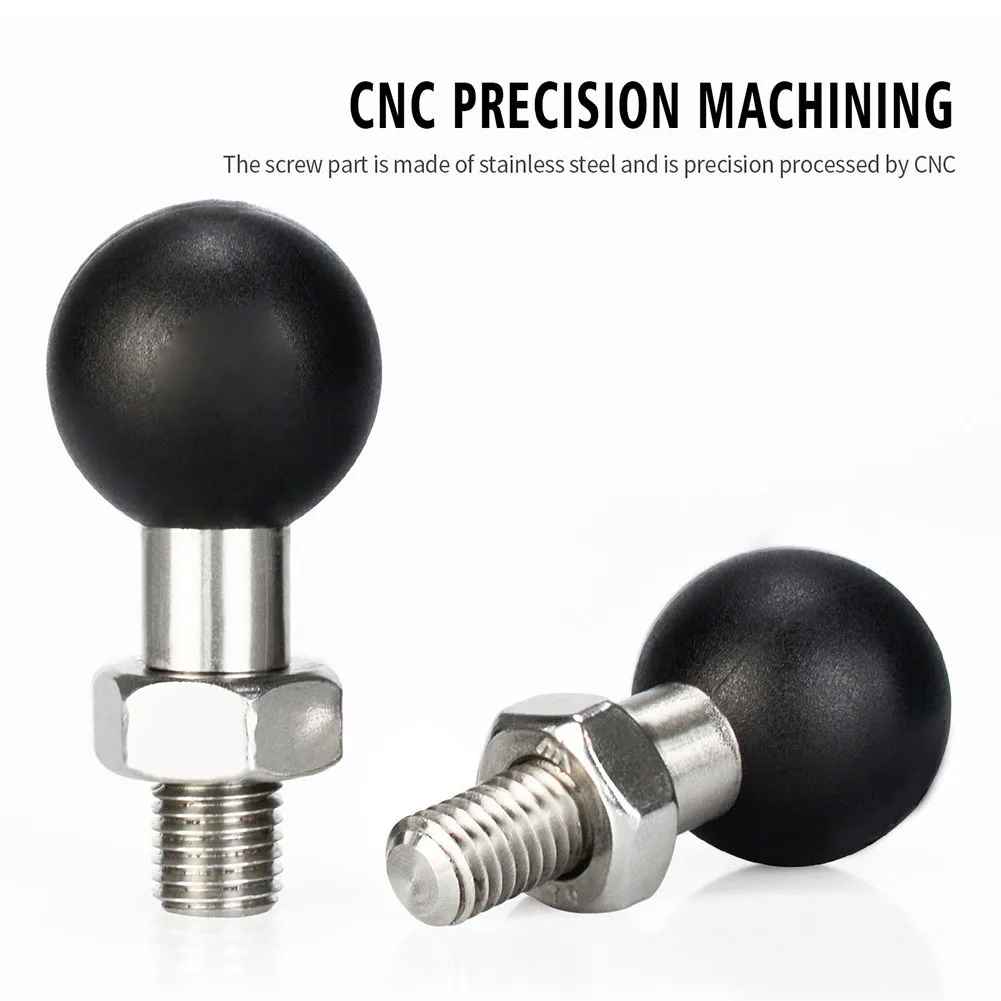 1 Inch M10 M8 Male Thread Mount M10 M8 Screw Ball Head Mount Adapter Motorcycle Handlebar Base Bolt for Motorcycle Phone Holder