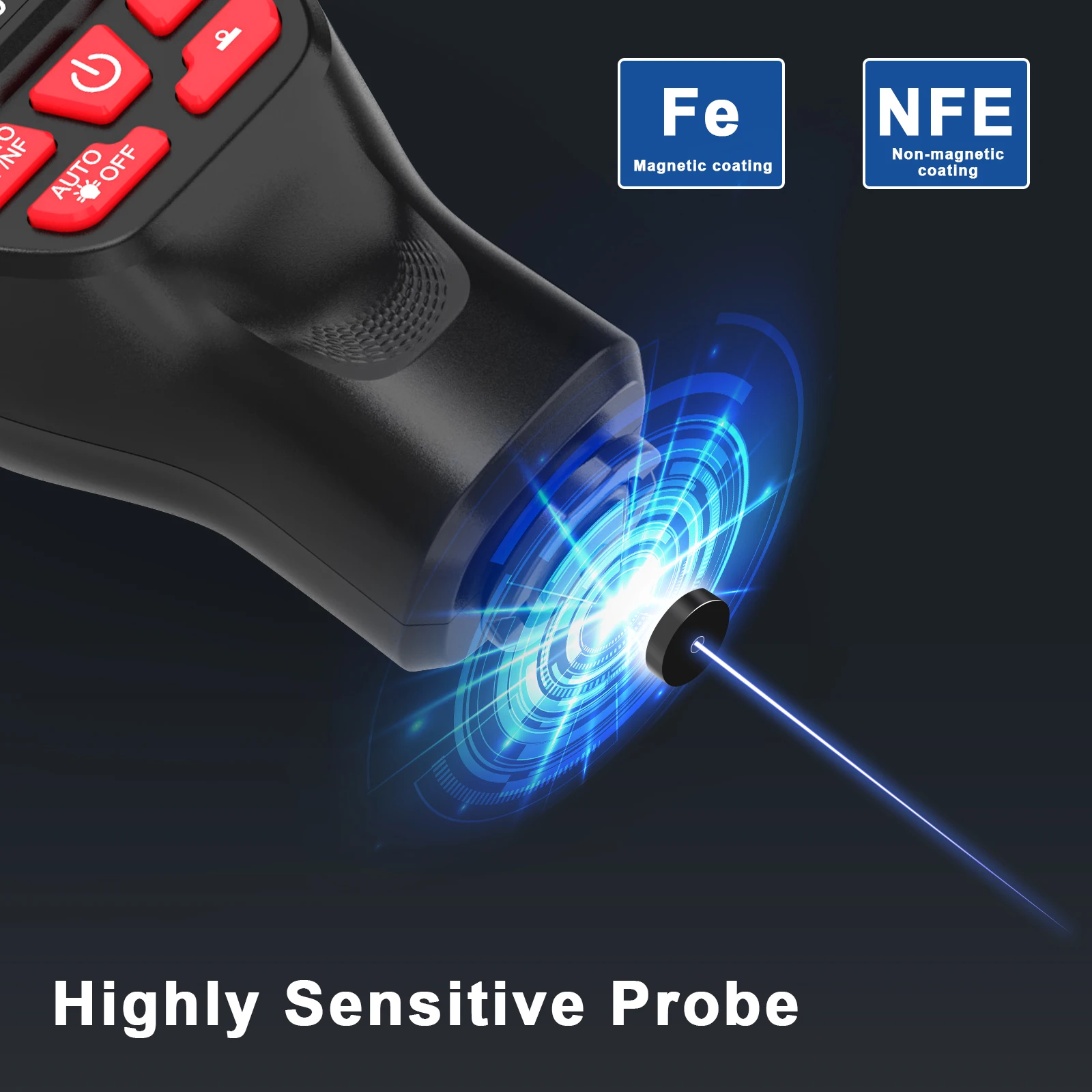 Thickness Gauge 0-2000UM Car Coating Thickness Gauge LCD Automotive Paint Film Tester DFT Meter Cars Measuring Tools HW300-MAX paint coating meter paint thickness gauge thickness gauge
