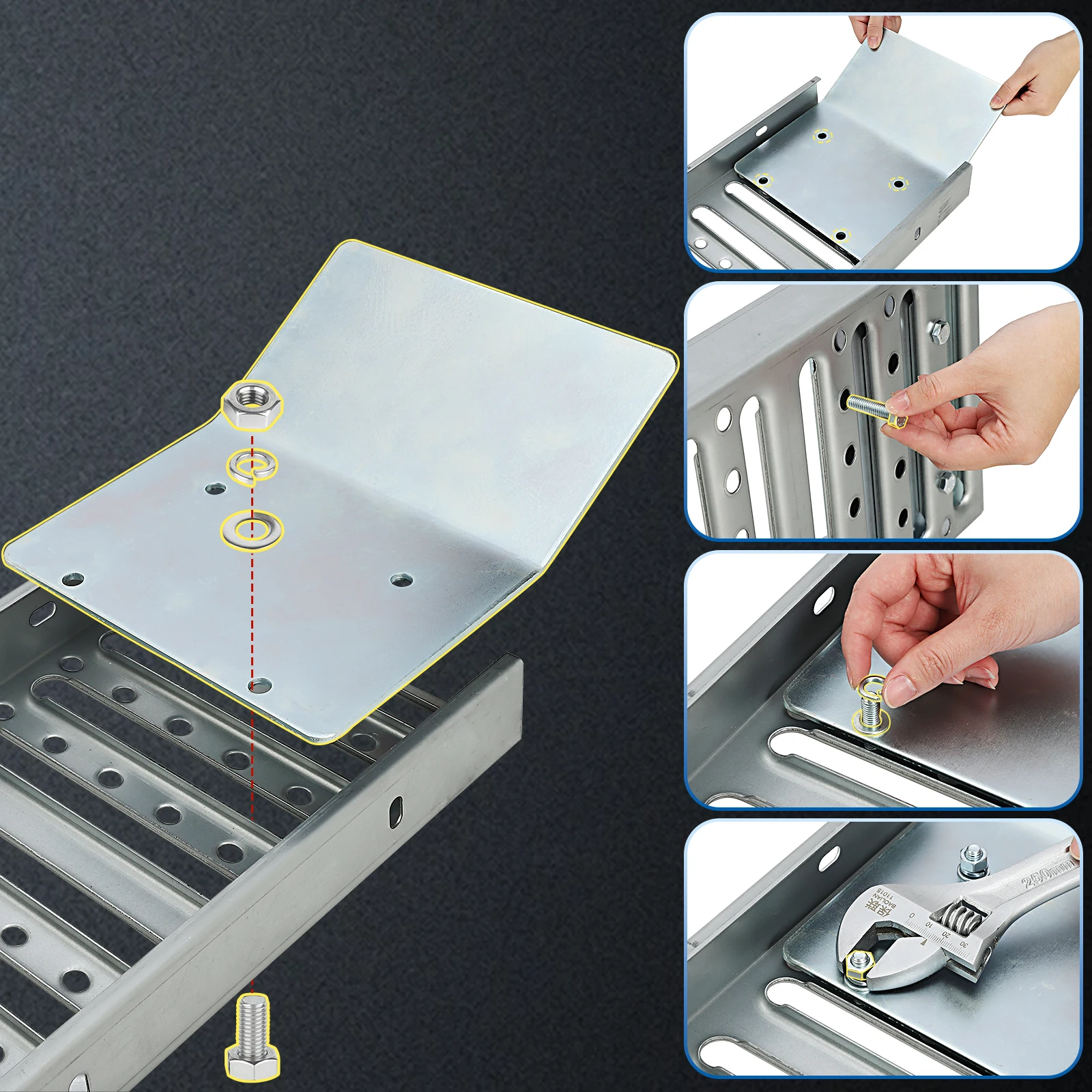 1000Lbs Loading Ramps, 72" L x 9" W, Heavy Duty Steel Trailers Ramps for ATV/UTV/Motorcycles/Lawn Mowers, Tractors/Pickup Truck