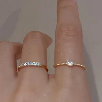 Zunderes-Bague de Luxe en Forme de Cœur pour Femme, Anneau Ouvert Réglable, Tissage en Strass, Bijoux de Fiançailles et de Mariage, Cadeaux à la Mode pour Petite Amie 3