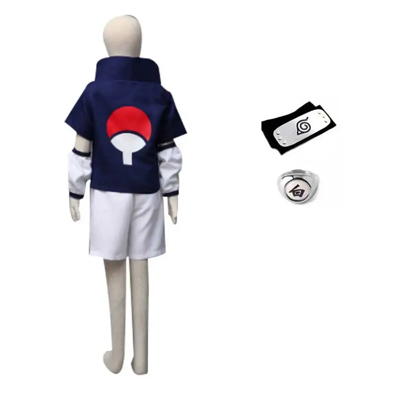 thumbnail image 1 of Disfraz de Cosplay de Anime de Uchiha Sasuke para Halloween para niños, pantalones y parte superior, traje de carnaval de Halloween, 1 of 5