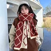 Men Scarf Cozy Women Scarf Knitted Plaid Scarf Multifunctional For Neck Warmer Winter Cold Weather