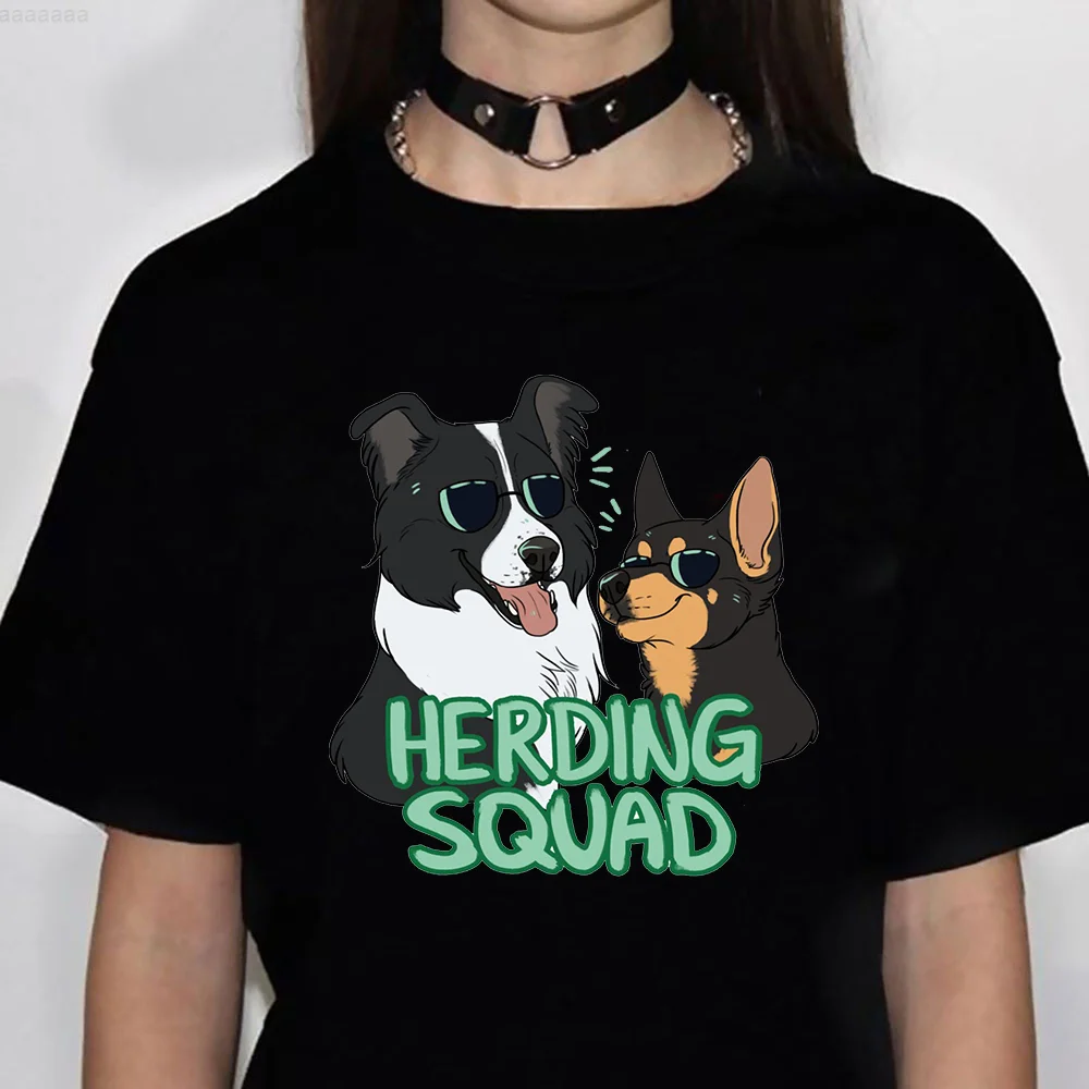 

Border Collie top women streetwear Tee female designer funny graphic clothes