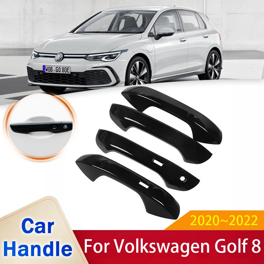 Für Volkswagen VW Golf 7 Mk7 2013 ~ 2019 Gloss Schwarz Smart Türgriff  Abdeckung Aufkleber Trim Auto Schutzhülle Zubehör 2014 2015 - AliExpress