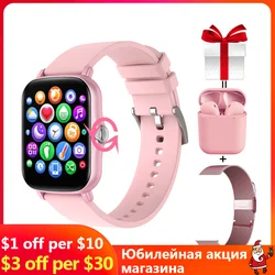 Reloj inteligente con pantalla táctil para mujer, Smartwatch con control de rotación, compatible con Xiaomi, IPhone PK, P8 Plus, GTS 2