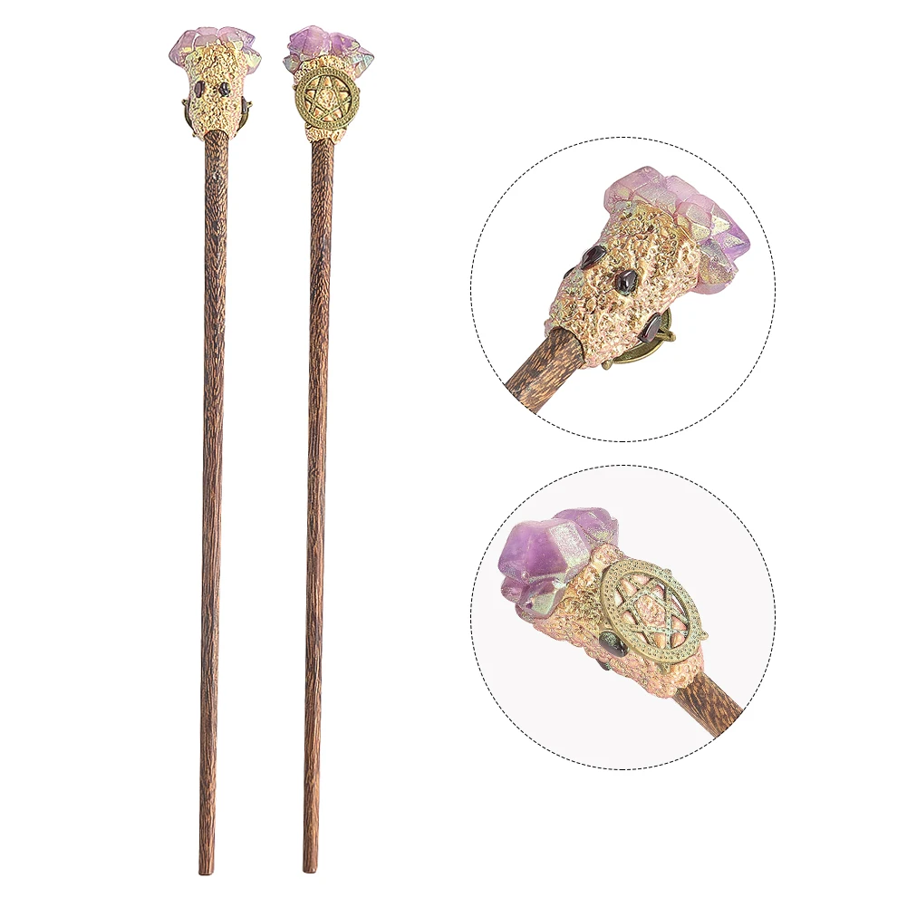 

Natural Amethyst Mineral Stone Magic Wand Personality Religious Instrument Simple Scepter Ornament Star of David Crystal Staff