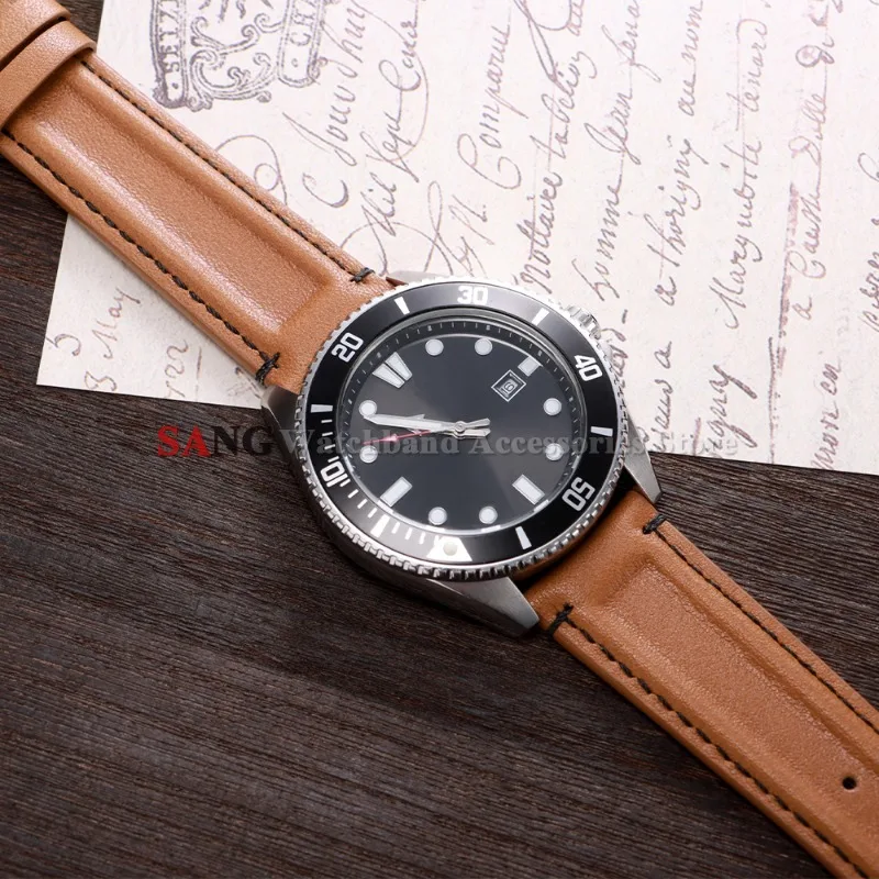 Calfskin Leather Quick Release Retro Watch Band - Business Style Wristband