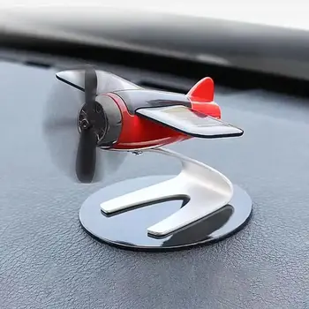 Ornamento Decorativo per Interni Auto a Forma di Aeroplano Solare, Regalo Creativo da Scrivania per Uomo/Donna, Decorazione per Cruscotto per Appassionati di Auto