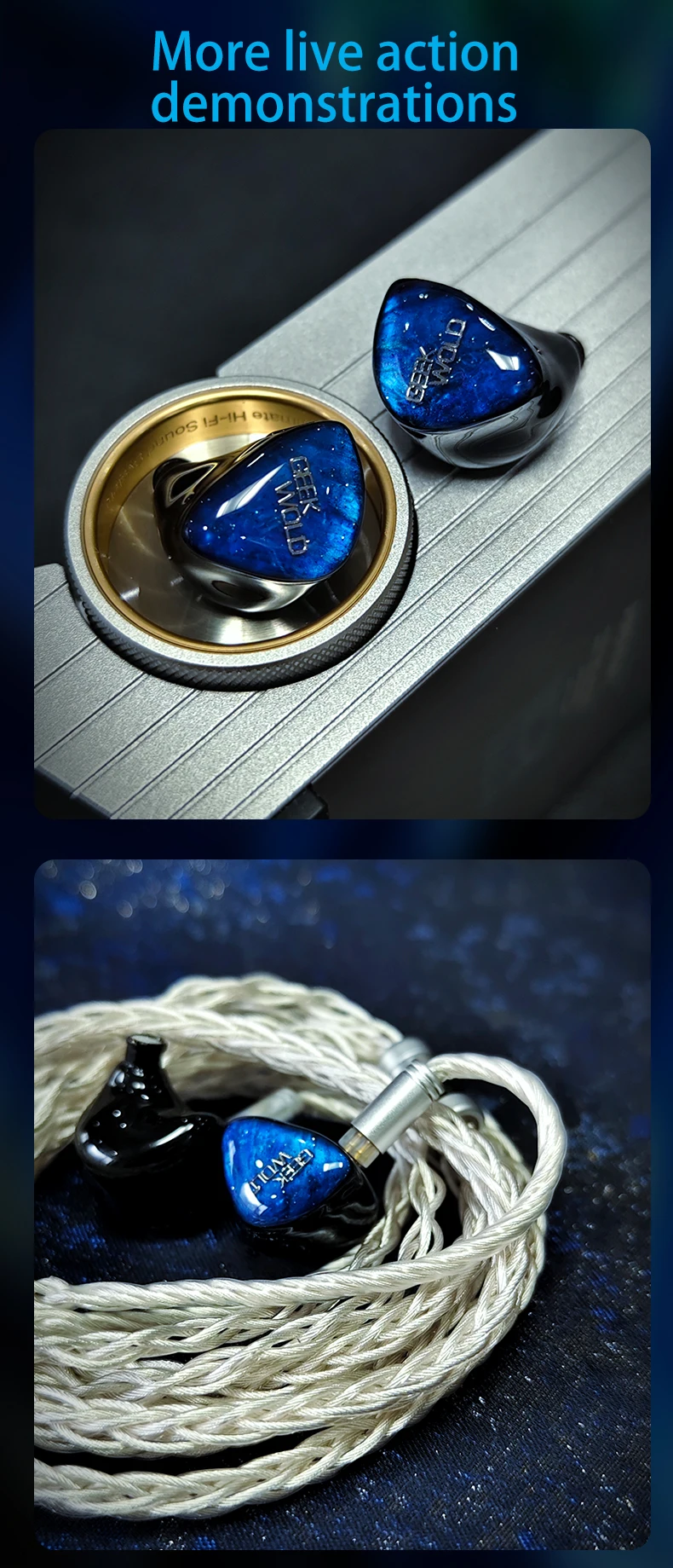 GEEKFLY GEEKWOLD GK20 PRO 3BA+2PZT+Planar+DD IEMs Проводные