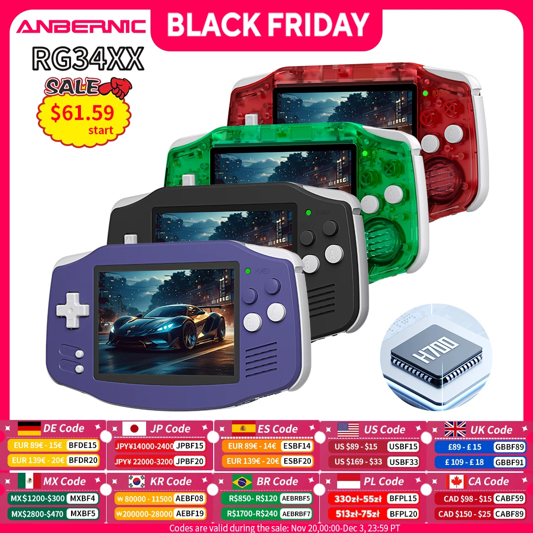 ANBERNIC RG34XX Retro Video Handheld Game Console 3.4