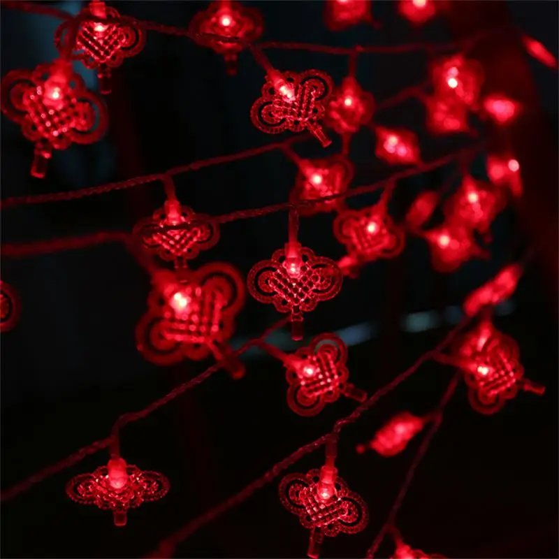 Tanie Chiński węzeł girlanda żarówkowa LED Lights czerwona latarnia wisiorek światło sklep