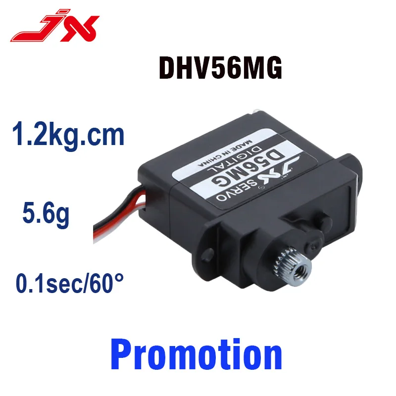 Servo Digital JX DHV56MG - 5.6g, Engrenages Métal, 1.2kg, 0.10sec - Pour Modélisme