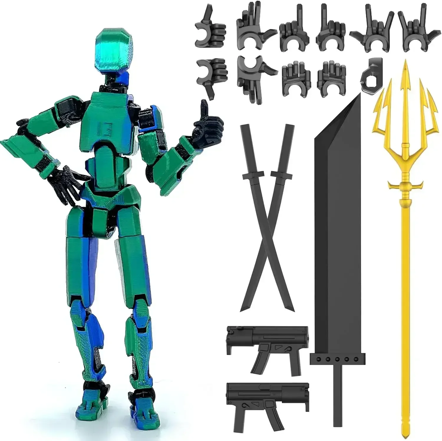 3D Printed Shapeshift Robot Action Figure - Lucky 13 DIY Mannequin Toy