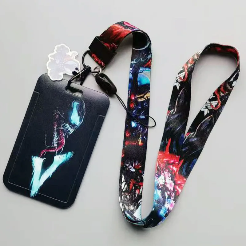 Venom Card Holder Lanyards for Keychain Pendant Superhero Movie