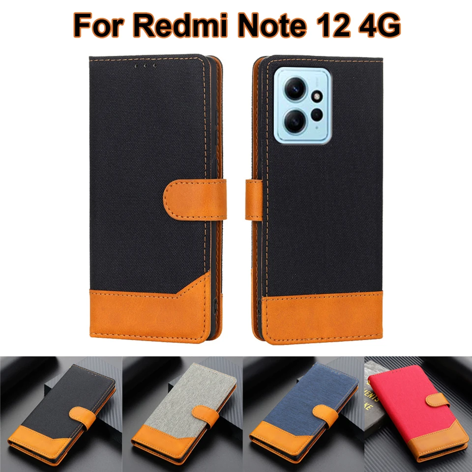 Wallet Case For Carcasas Redmi Note 12 4G Mujer Etui Funda De Teléfono Redmi  Note 12 4G 5G Case Cover with Card Pocket - AliExpress