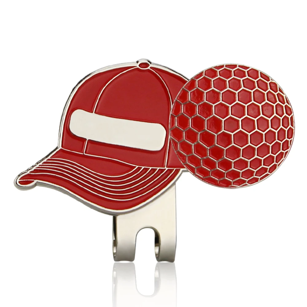 Removable Golf Ball Marker With Magnetic Hat Clip