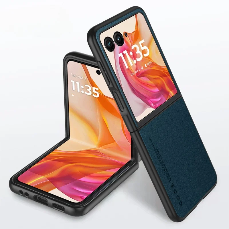 Premium PU Leather Folding Phone Case - Anti-Drop Protection with PC+PU Back Cover