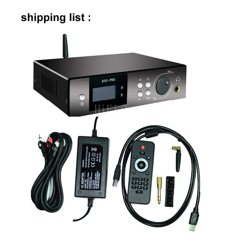 

D50PRO Dual ES9018 Decoding Digital HIFI DAC Headphone amplifier， Coaxial Fiber Bluetooth 4.2 U Disk Oled Lossless Player