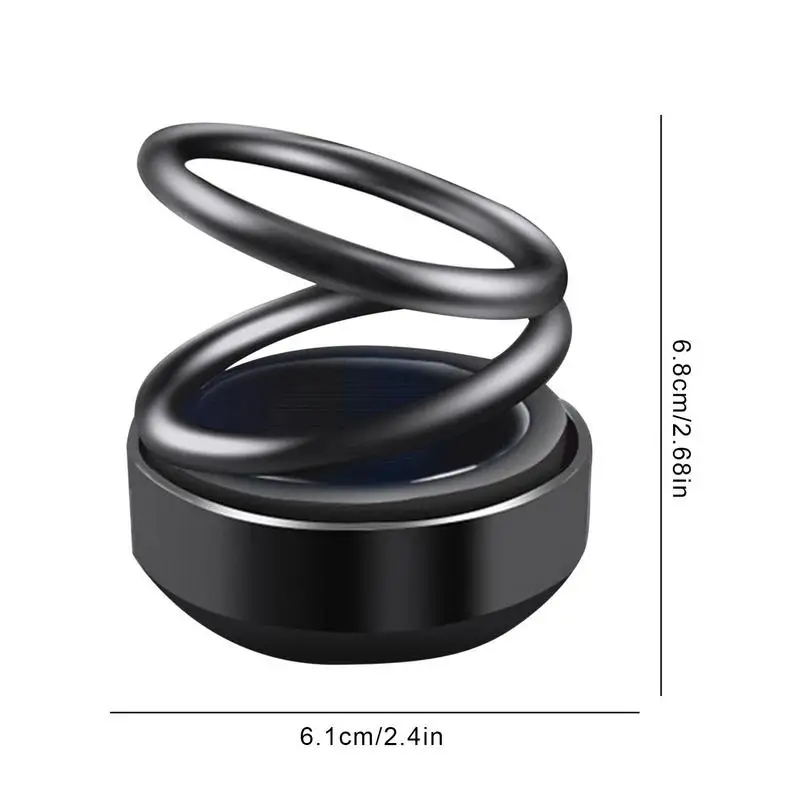 Car Aromatherapy Auto Solar Energy Rotating Air Fresher Double Ring Interior Decoration Accessories Diffuser For Car And Home