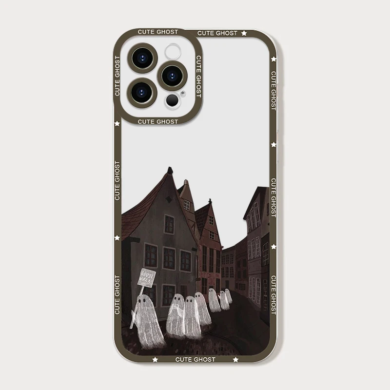 Cute Cartoon Little Ghost Clear Soft Phone Case