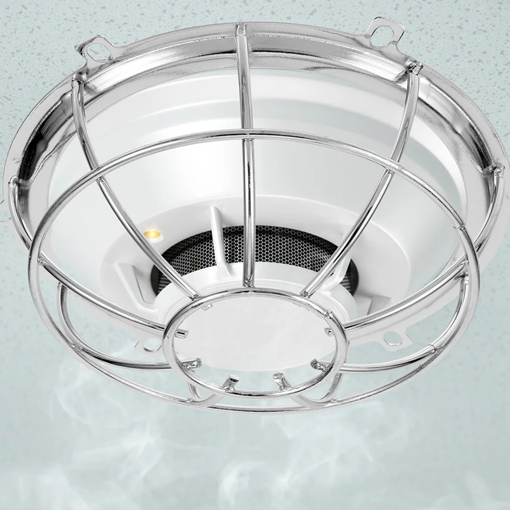 2pcs Fire Sprinkler Cover Stainless Steel Protective Cage Dustproof Lasting Easy Installation
