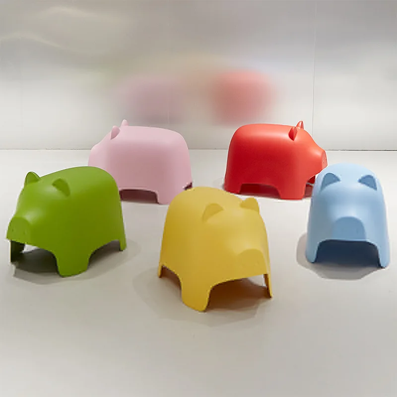 

Nordic Cartoon Low Stool Kindergarten Home Plastic Cute Fashion Animal Kids Living Room Changing Shoes Small Stool