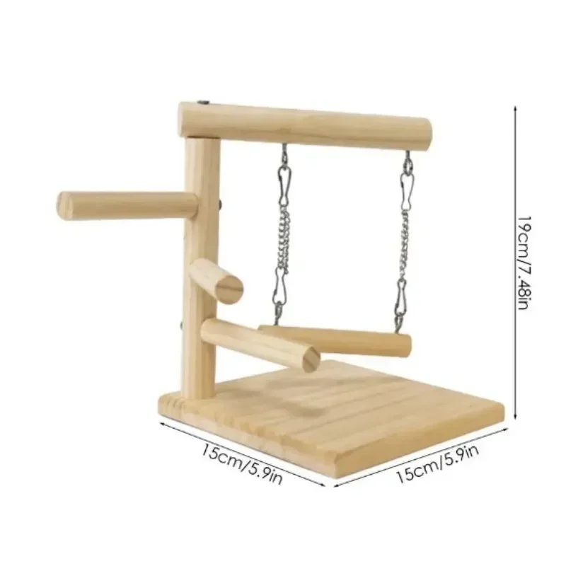 Solid Wood Parrot Stand Training Rack Bird Toy Supplies Training Rack Parrot Stand Pole Interaction Toys parrot toy bird toy