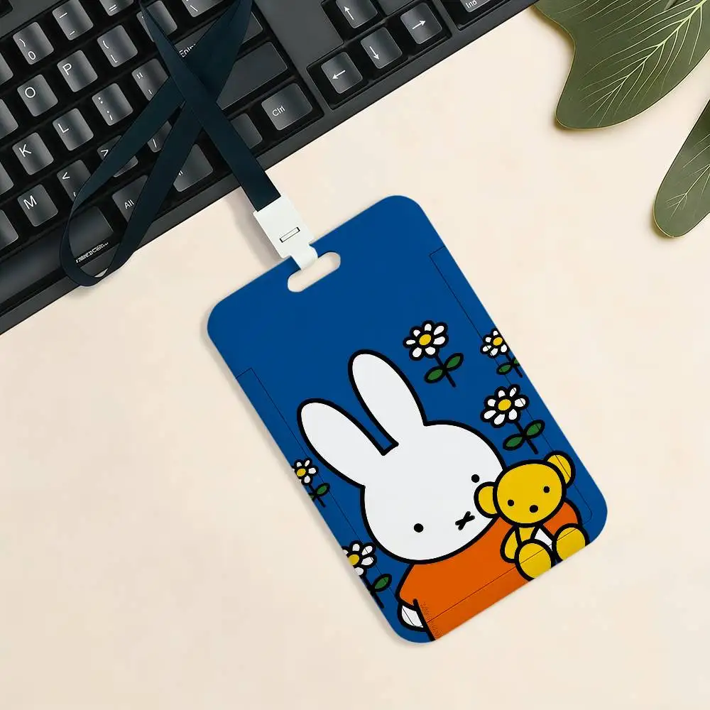 Niedlicher M-Miffy Anime Kartenhalter Kartenetui für Bank-, Kredit-, Studenten-, ID-, U-Bahn-, Arbeitsausweis, Ausweishalter, Türkartenhalter – Detail 10