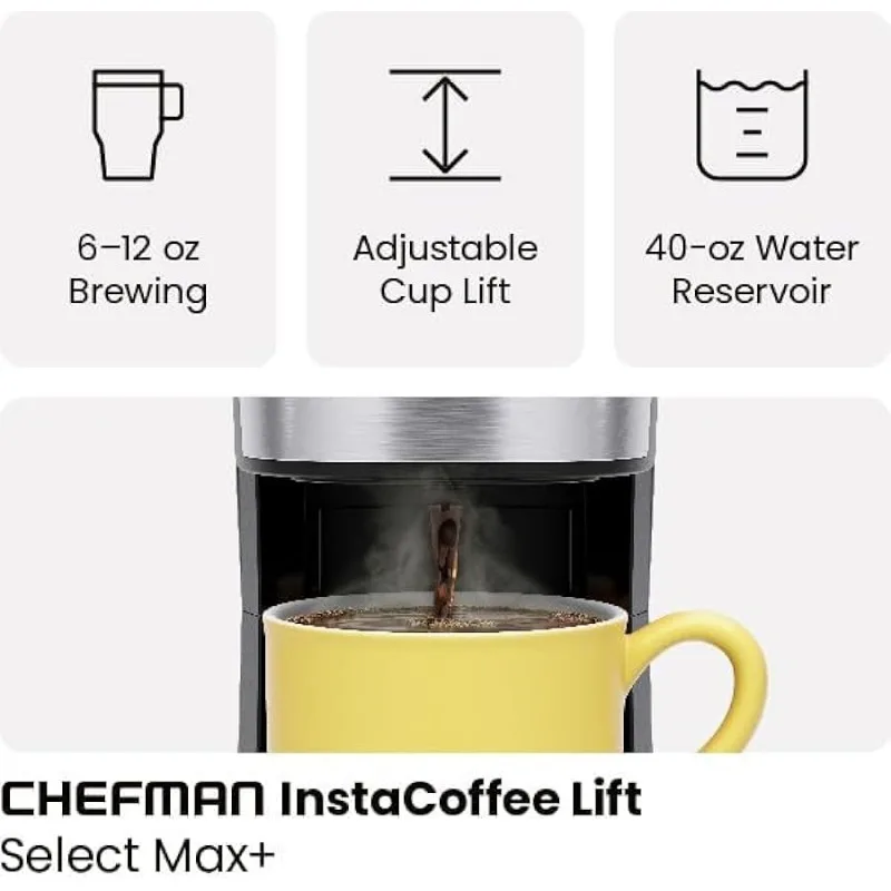 Chefman Single Serve Coffee Maker, K Cup Coffee Machine