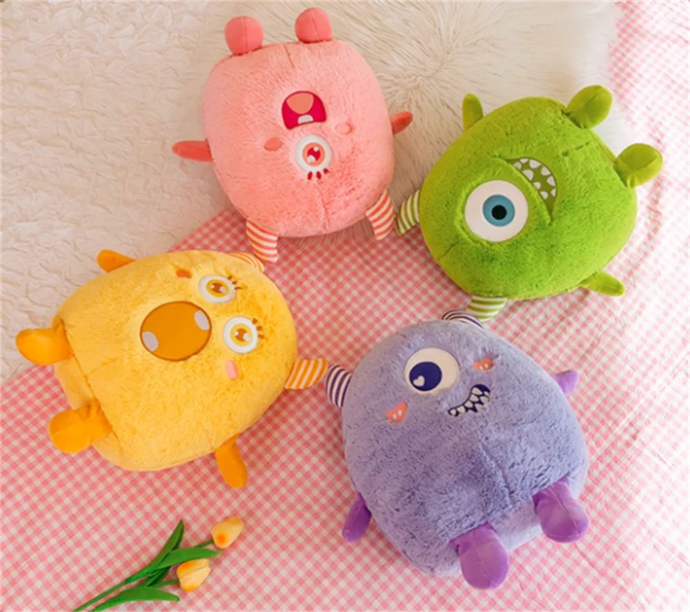 CuteGreen One-Eyed Little Monster Ugly  Doll Cure Girls Sleeping Pillow Cushion