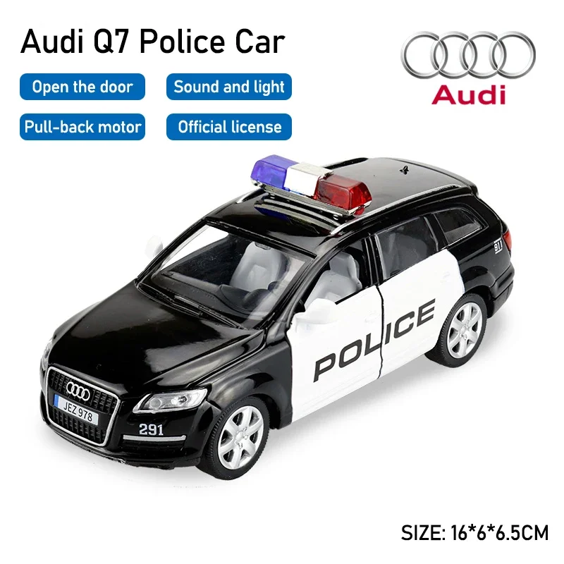 Open Door Police Car Alloy Made Toy 1:32 - Assorted