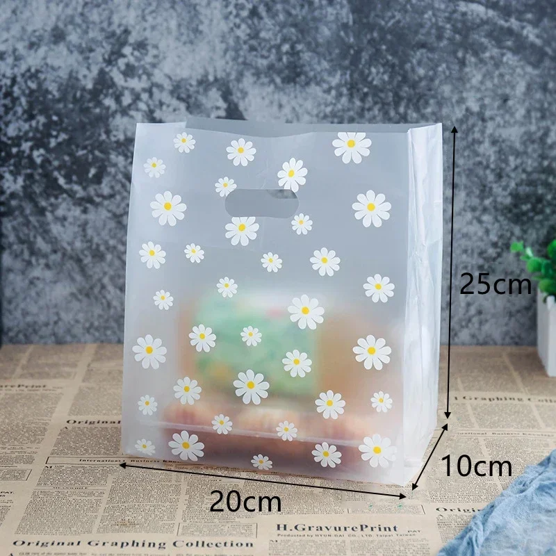 50 stücke Kunststoff Geschenk Tasche Mit Griff Weihnachten Hochzeit Party Organizer Süßigkeiten Kuchen Verpackung Taschen Merchandise Einkaufstaschen Neue