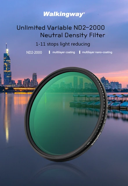 Variable ND Filter ND2-2000 (1-11 stops) Ajustable Neutral