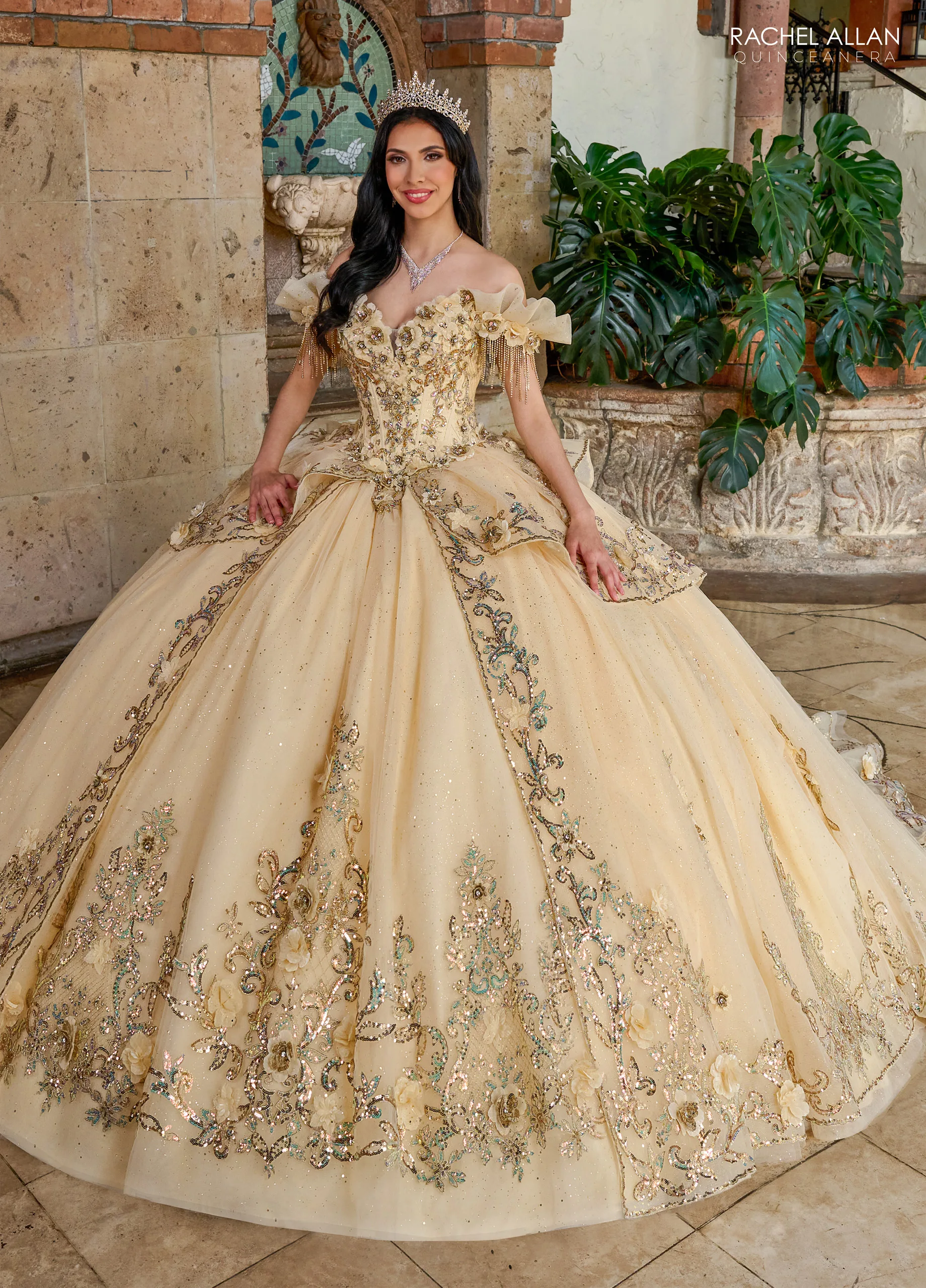 Fantasy Princess Ball Gowns Quinceanera Dress One Shoulder 3D Floral Embroidery Beaded Applique Cathedral Train Mexico Custom