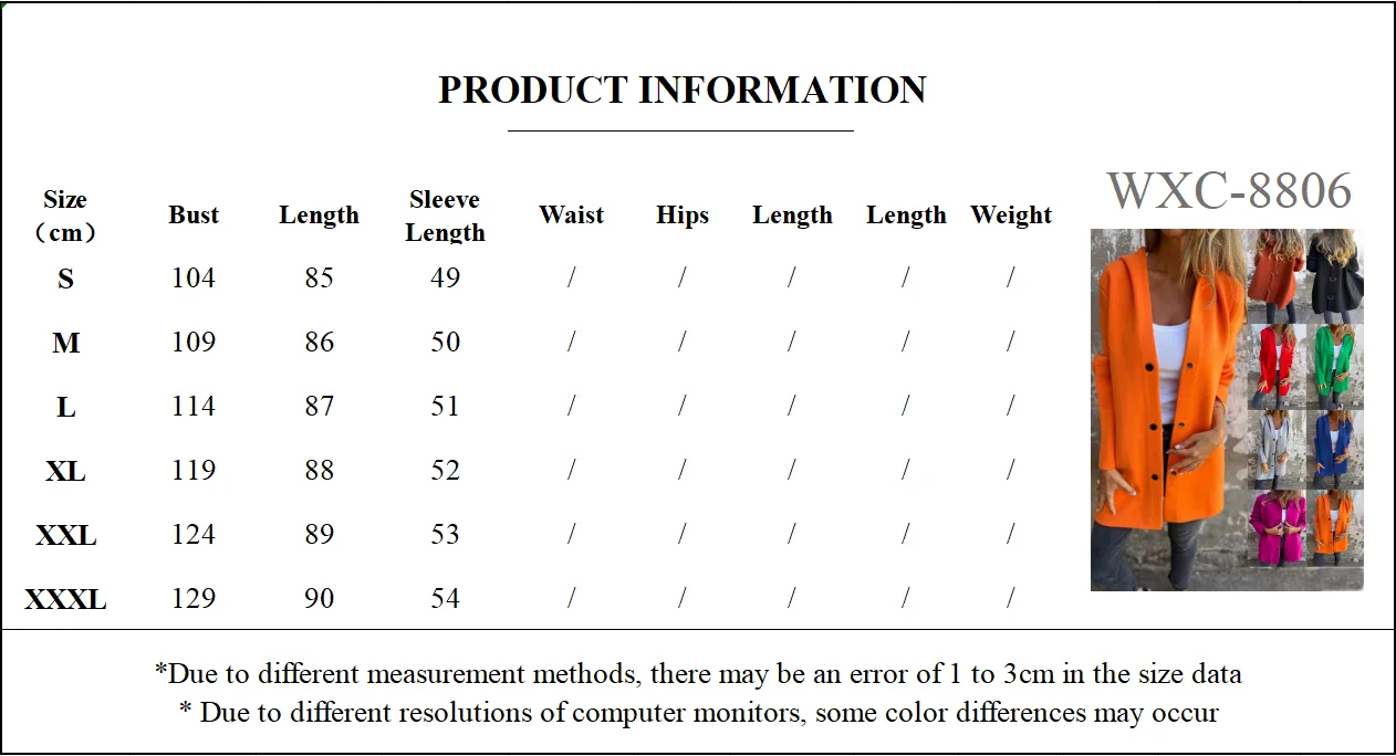 Long sleeve solid colour all season coat.  S-3x photo