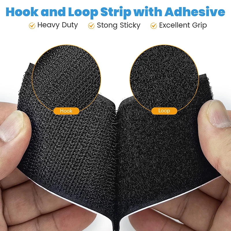 Versatile Self-Adhesive Hook and Loop Fastener Disks with Glue